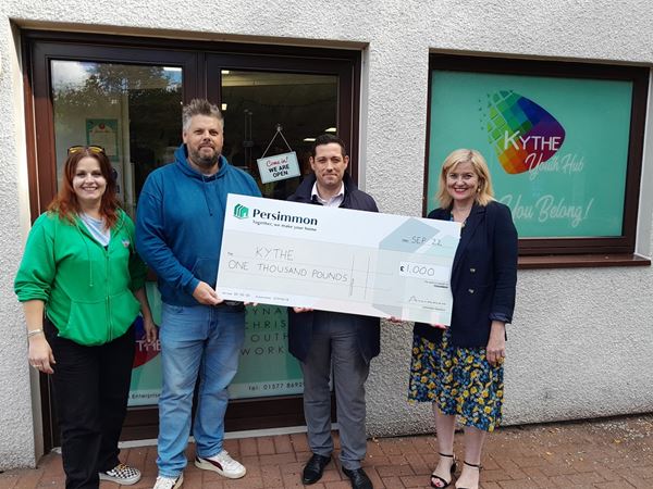 Kinross Youth Charity Receiving Donation