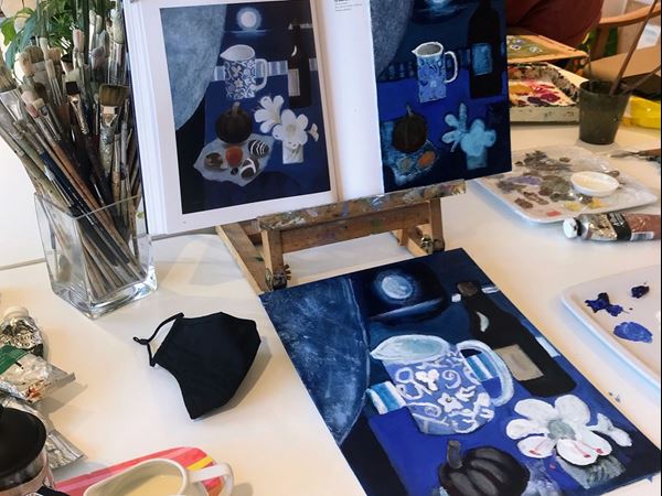 Artwork and Paint Brushes Scene